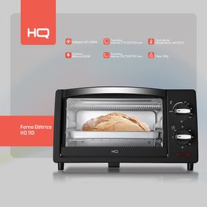 Forno Elétrico HQ 11 Litros 800W Preto HQ11D