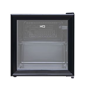 Frigobar Expositor Vertical HQ Vidro Duplo 50 Litros Defrost Preto HQ-50FBPV