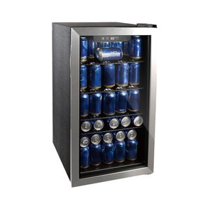 Cervejeira Expositor Vertical HQ Vidro Duplo 100 Litros Inox HQ-100CEVPV