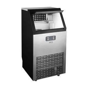 Máquina de Gelo Profissional HQ 45kg Turbo Ice Preta e Inox HQ-HQMGI45