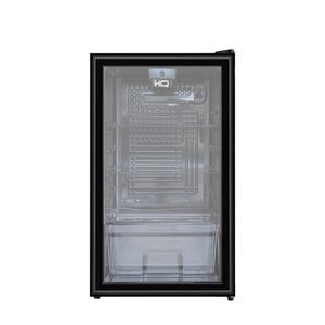 Frigobar Expositor Vertical HQ Vidro Duplo 95 Litros Defrost Preto HQ-95FBPV