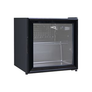 Frigobar Expositor Vertical HQ Vidro Duplo 50 Litros Defrost Preto HQ-50FBPV