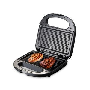 Sanduicheira Grill Elétrico HQ 750W Antiaderente Preto HQ-SG003