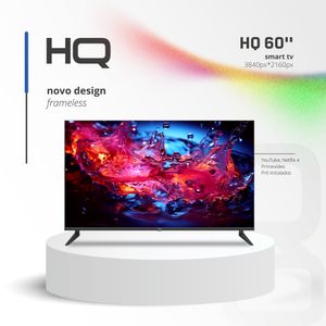 Smart TV HQ 60" UHD 4K, HDR Android 11, Design Slim, Processador Quad Core, Espelhamento de telaHQSTV60NK
